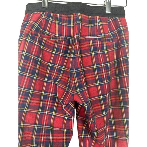 Zara Gingham Checked Flared Pants Plaid High Waisted Size Small - Picture 12 of 16